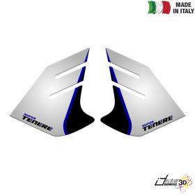 SIDE STICKERS RESINED SILVER BLUE FITS YAMAHA XT 1200 Z SUPERTENERE 2014-2017