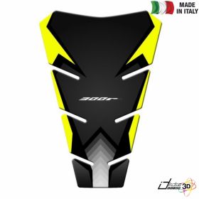 TANK PAD STICKER RESINED SILVER YELLOW FITS HONDA CBR 300 R 2014-2017