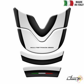 TANK PAD STICKER RESINED WHITE FITS DUCATI MULTISTRADA 1200 2010-2014