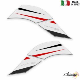 ADESIVI LATERALI RESINA BIANCO ROSSO FOR