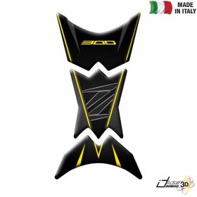 TANK PAD STICKER RESINED YELLOW FITS KAWASAKI Z 300 2015-2019