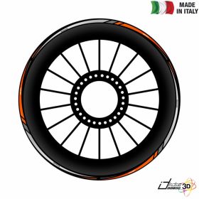SPECIFIC WHEEL RIM STICKERS KIT ORANGE FITS KAWASAKI Z 300 2015-2019