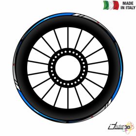 RIM STICKERS WHITE BLUE FITS SUZUKI GSX-R 1000 750 2010-2016