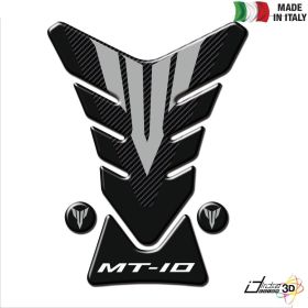 TANK PAD STICKER RESIN 3D BLACK SILVER FOR