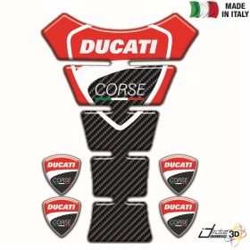 TANK PAD AUTOCOLLANT RÉSINE 3D ROUGE POUR
