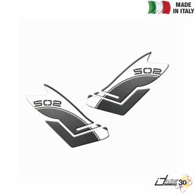 BENELLI TRK 502 2017-18 ADESIVI RESINATI PROTEZIONI LATERALI SERBATOIO - BIANCO