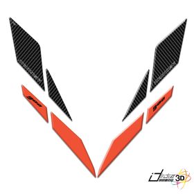 ADESIVI 3D FARO ARANCIO CARBON FOR