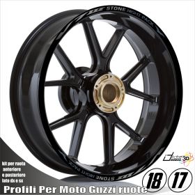 PROFILI ADESIVI CERCHI ARGENTO BLU FOR