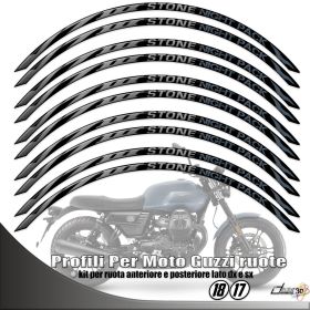 PROFILI ADESIVI CERCHI ARGENTO BLU FOR
