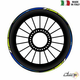 ADHESIFS ROUES BLEU BLANC SUZUKI GSX-R 1000 750 2010-2016