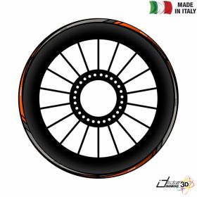 SPECIFISCHE FELGEN STICKERS AUFKLEBER KIT ORANGE FUR KAWASAKI Z 650 2017-2019
