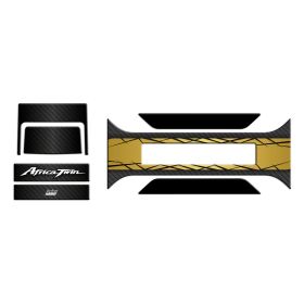 TOP CASE STICKER CARBON GOLD