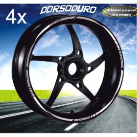 IRIDEA DESIGN BIC-APR-DOR-WH-SI MOTORCYCLE RIM STICKERS