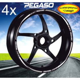 IRIDEA DESIGN BIC-APR-PEG-WH-SI MOTORCYCLE RIM STICKERS