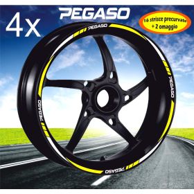 IRIDEA DESIGN BIC-APR-PEG-WH-YE MOTORCYCLE RIM STICKERS