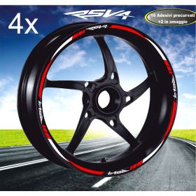 IRIDEA DESIGN BIC-APR-RSV-WH-RE Motorcycle rim stickers