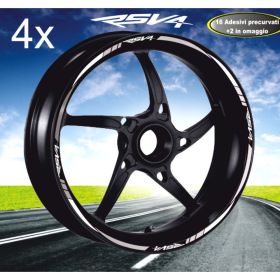 IRIDEA DESIGN BIC-APR-RSV-WH-SI MOTORCYCLE RIM STICKERS