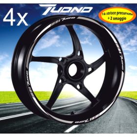 IRIDEA DESIGN BIC-APR-TUO-WH-SI MOTORCYCLE RIM STICKERS