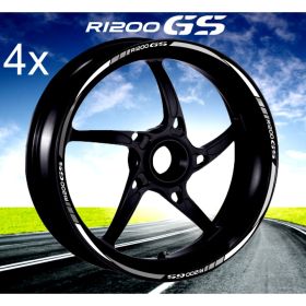AUTOCOLLANTS DE JANTE DE MOTO IRIDEA DESIGN BIC-BMW-GS1-WH-SI