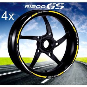 IRIDEA DESIGN BIC-BMW-GS1-WH-YE MOTORCYCLE RIM STICKERS