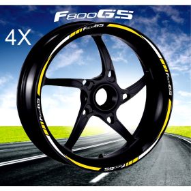IRIDEA DESIGN BIC-BMW-GS8-WH-YE MOTORCYCLE RIM STICKERS