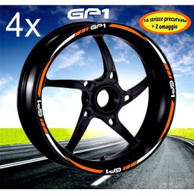 IRIDEA DESIGN BIC-DER-GP1-WH-OR MOTORCYCLE RIM STICKERS