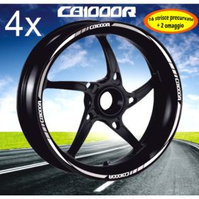 IRIDEA DESIGN BIC-HON-CB1-WH-SI MOTORCYCLE RIM STICKERS