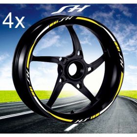 SET PROFILI CERCHIO ADESIVI BIANCO GIALLO