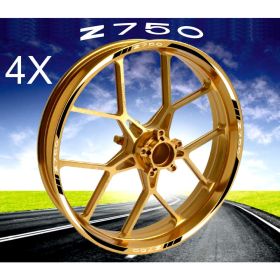 AUTOCOLLANTS DE JANTE DE MOTO IRIDEA DESIGN BIC-KAW-Z75-WH-BK