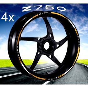 IRIDEA DESIGN BIC-KAW-Z75-WH-GO MOTORCYCLE RIM STICKERS
