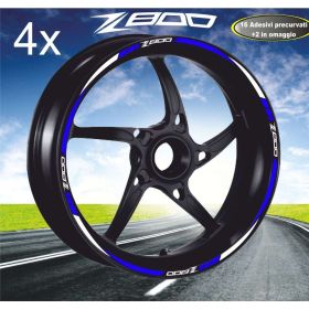 AUTOCOLLANTS DE JANTE DE MOTO IRIDEA DESIGN BIC-KAW-Z80-WH-BL