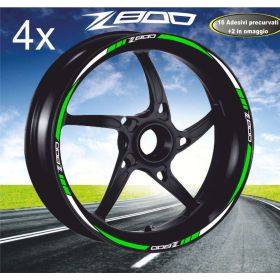 AUTOCOLLANTS DE JANTE DE MOTO IRIDEA DESIGN BIC-KAW-Z80-WH-GR