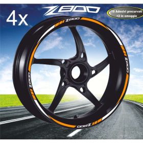 IRIDEA DESIGN BIC-KAW-Z80-WH-OR MOTORCYCLE RIM STICKERS