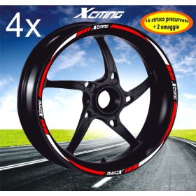 IRIDEA DESIGN BIC-KIM-XCI-WH-RE MOTORCYCLE RIM STICKERS