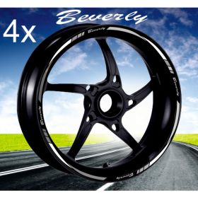 IRIDEA DESIGN BIC-PIA-BV5-WH-SI MOTORCYCLE RIM STICKERS