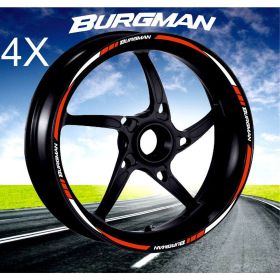 IRIDEA DESIGN BIC-SUZ-BUR-WH-RE Motorcycle rim stickers