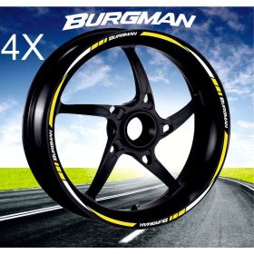 IRIDEA DESIGN BIC-SUZ-BUR-WH-YE Motorcycle rim stickers