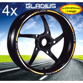 IRIDEA DESIGN BIC-SUZ-GLA-WH-GO MOTORCYCLE RIM STICKERS