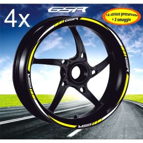 AUTOCOLLANTS DE JANTE DE MOTO IRIDEA DESIGN BIC-SUZ-GSR-WH-YE