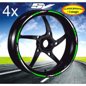 SET PROFILI CERCHIO ADESIVI BIANCO VERDE