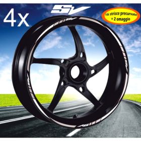 Motorrad felgenaufkleber IRIDEA DESIGN BIC-SUZ-SV2-WH-SI