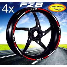 IRIDEA DESIGN BIC-YAM-FZ8-WH-RE MOTORCYCLE RIM STICKERS