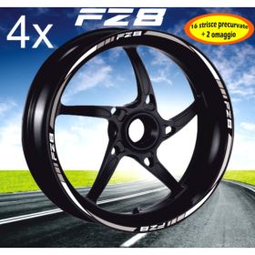 IRIDEA DESIGN BIC-YAM-FZ8-WH-SI MOTORCYCLE RIM STICKERS