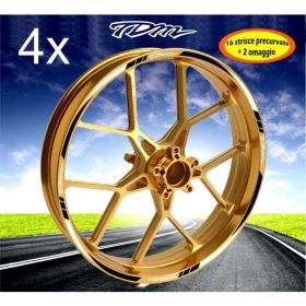 AUTOCOLLANTS DE JANTE DE MOTO IRIDEA DESIGN BIC-YAM-TDM-WH-BK