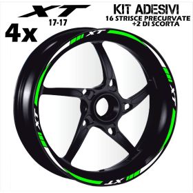 AUTOCOLLANTS DE JANTE DE MOTO IRIDEA DESIGN BIC-YAM-XT-17-17-WH-GR