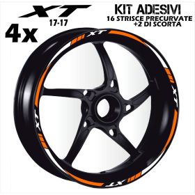 IRIDEA DESIGN BIC-YAM-XT-17-17-WH-OR MOTORCYCLE RIM STICKERS
