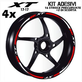 IRIDEA DESIGN BIC-YAM-XT-17-17-WH-RE MOTORCYCLE RIM STICKERS