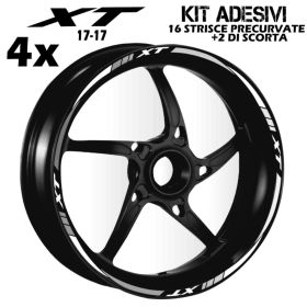 IRIDEA DESIGN BIC-YAM-XT-17-17-WH-SI MOTORCYCLE RIM STICKERS