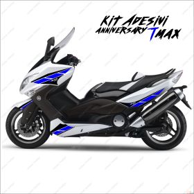 ADHESIFS ANNIVERSARY GRAFICA COMPATIBLE YAMAHA TMAX T-MAX 08 11 NOIR BLEU SPORT