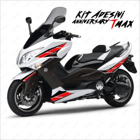 ADHESIFS ANNIVERSARY STICKER COMPATIBLE YAMAHA TMAX T-MAX 08 11 NOIR ROUGE SPORT